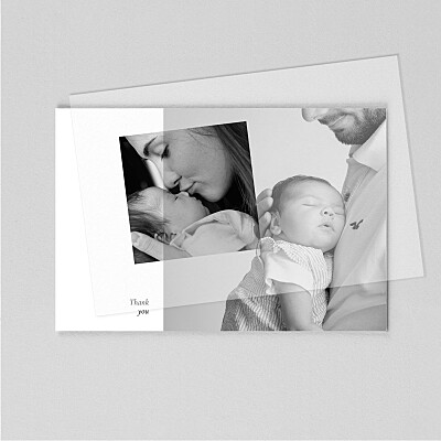 Cherished (vellum) landscape white vintage baby thank you cards Cherished (vellum) landscape white vintage baby thank you cards