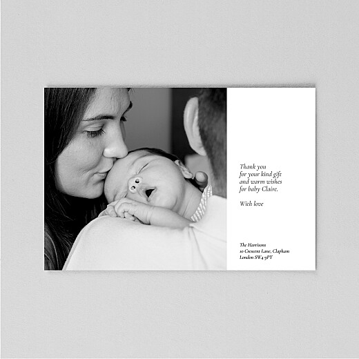 Baby Thank You Cards Behind the Name (Vellum) White - View 3 Baby Thank You Cards Behind the Name (Vellum) White - View 3