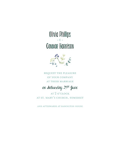 Wedding Invitations Watercolour meadow (vellum) pink finition Wedding Invitations Watercolour meadow (vellum) pink finition