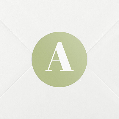 Initial green baby stickers Initial green baby stickers