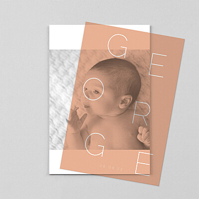 Alphabetti (vellum) orange orange baby thank you cards Alphabetti (vellum) orange orange baby thank you cards