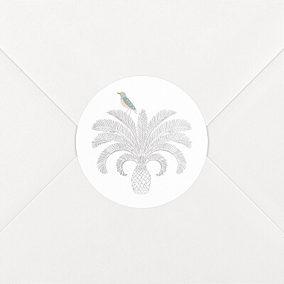Birds of paradise black christening stickers Birds of paradise black christening stickers