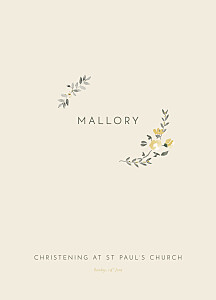 Blessed beige christening order of service booklets Blessed beige christening order of service booklets