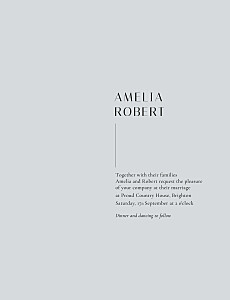 Ikebana portrait (foil) blue modern wedding invitations Ikebana portrait (foil) blue modern wedding invitations