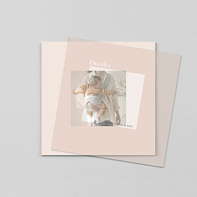 Montage (vellum) pink pink baby thank you cards Montage (vellum) pink pink baby thank you cards