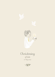 Christening Order of Service Booklets Divine Yellow