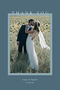 Pastel frame (4 pages) blue modern wedding thank you cards Pastel frame (4 pages) blue modern wedding thank you cards