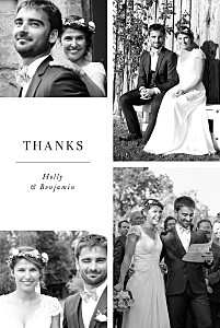 Sweet moments (portrait) white modern wedding thank you cards Sweet moments (portrait) white modern wedding thank you cards