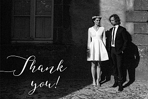 Bloomy (4 pages) white white wedding thank you cards Bloomy (4 pages) white white wedding thank you cards