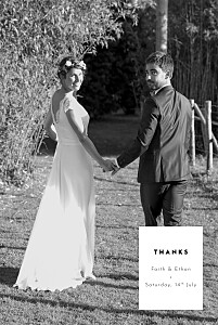Emblem (4 pages) white modern wedding thank you cards Emblem (4 pages) white modern wedding thank you cards