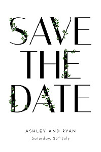 Love grows white floral save the date cards Love grows white floral save the date cards