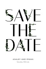 Save The Dates Love Grows (Photo) White