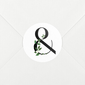 Wedding Envelope Stickers Love Grows (Ampersand) White