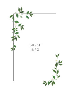 Guest Information Cards Love Grows White