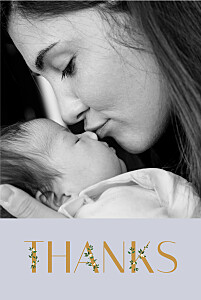 Love grows yellow blue girls baby thank you cards Love grows yellow blue girls baby thank you cards