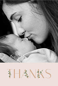 Love grows pink yellow baby thank you cards Love grows pink yellow baby thank you cards
