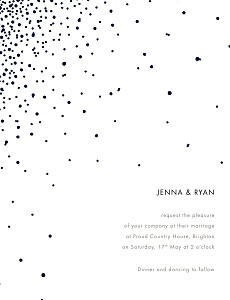 Spark's fly navy blue winter wedding invitations Spark's fly navy blue winter wedding invitations