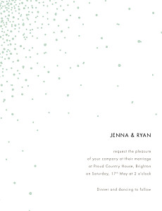 Spark's fly green green wedding invitations Spark's fly green green wedding invitations