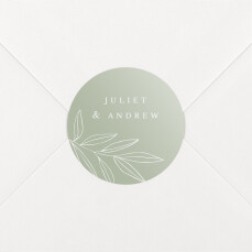 Wedding Envelope Stickers Budding Branch Green