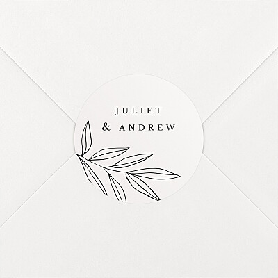 Budding branch beige wedding stickers Budding branch beige wedding stickers