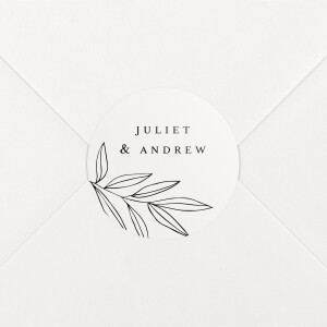 Wedding Envelope Stickers Budding Branch Beige