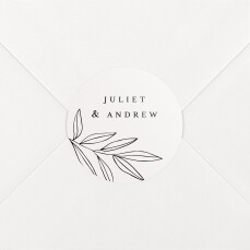 Wedding Envelope Stickers Budding Branch Beige
