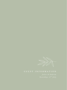 Guest Information Cards Budding Branch Green Guest Information Cards Budding Branch Green