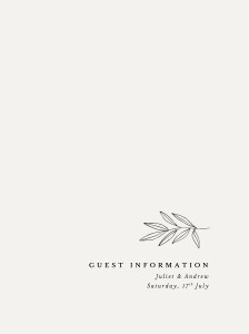 Guest Information Cards Budding Branch Beige Guest Information Cards Budding Branch Beige