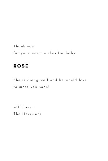Baby Thank You Cards Inkwell (4 Pages) White - Page 3 Baby Thank You Cards Inkwell (4 Pages) White - Page 3