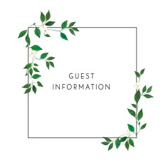 Guest Information Cards Love Grows (Square) White