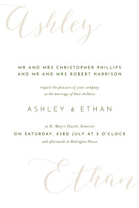Wedding Invitations Calligraphy (Small) Green