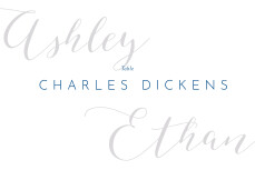 Wedding Table Numbers Calligraphy Blue