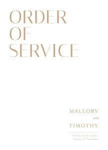 Wedding Order of Service Booklets The Big Day Blue