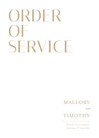 Wedding Order of Service Booklet Covers The Big Day Blue