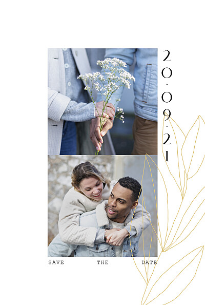 Save The Date Cards Season yellow finition Save The Date Cards Season yellow finition