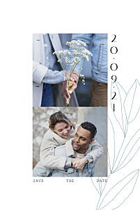 Season blue blue save the date cards Season blue blue save the date cards