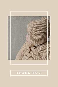 Minimalist frame 4 pages beige beige baby thank you cards Minimalist frame 4 pages beige beige baby thank you cards