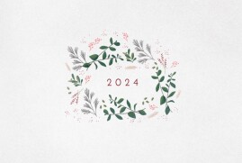 Christmas Cards 2022 Winter Wreath (4 pages) White
