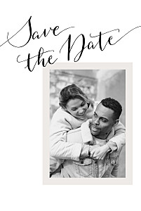 Happily ever after white save the date cards Happily ever after white save the date cards