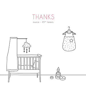My little room white baby thank you cards My little room white baby thank you cards