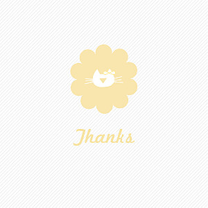 Kittens yellow animal baby thank you cards Kittens yellow animal baby thank you cards