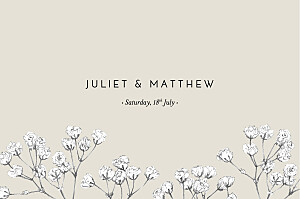 Gypsophila beige save the date cards Gypsophila beige save the date cards