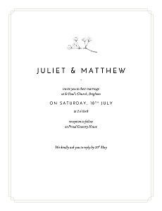 Gypsophila beige wedding invitations 满天星米色婚礼请柬
