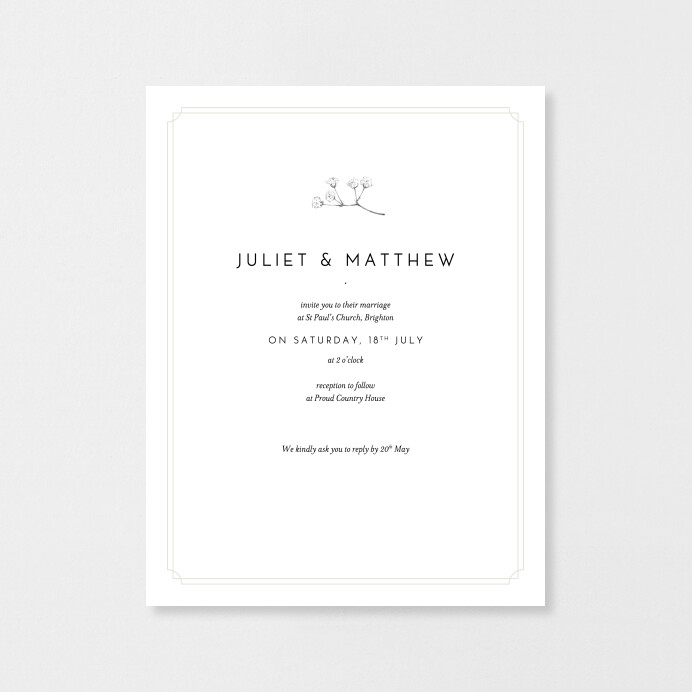Matte White Folding Packaging Box - Luxury Wedding Invitations