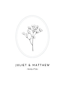 Gypsophila (portrait) blue blue wedding invitations Gypsophila (portrait) blue blue wedding invitations