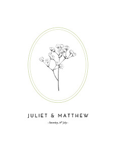 Gypsophila (portrait) green green wedding invitations Gypsophila (portrait) green green wedding invitations