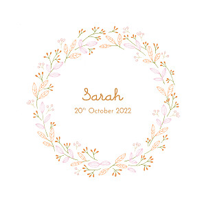 Fields of gold orange pink baby announcements Fields of gold orange pink baby announcements