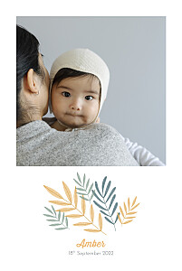 Palm leaves yellow yellow baby announcements Palm leaves yellow yellow baby announcements