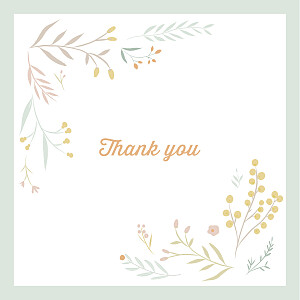 Summer breeze (4 pages) green summer baby thank you cards Summer breeze (4 pages) green summer baby thank you cards