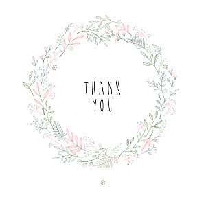 Pleasant pastures (4 pages) green and pink pink baby thank you cards Pleasant pastures (4 pages) green and pink pink baby thank you cards